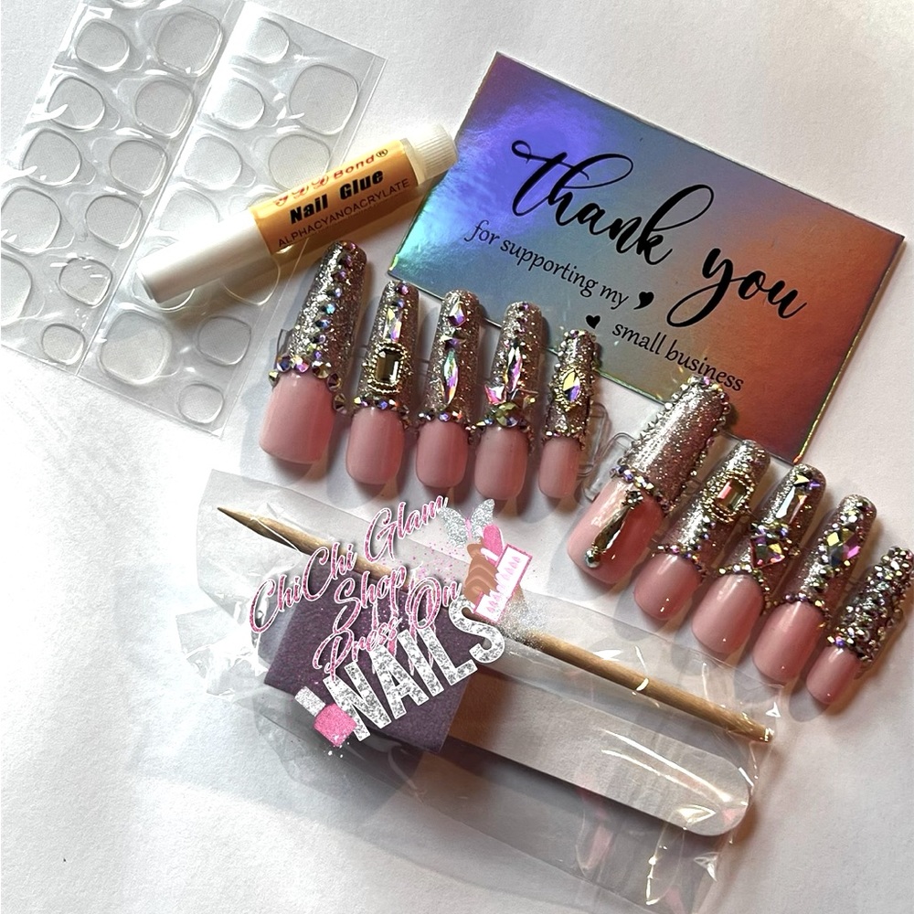 XXL classy bling nails